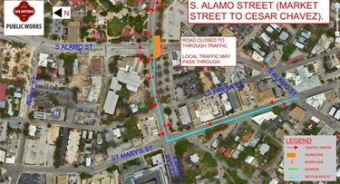 South Alamo Street (Market Street to Cesar Chavez)