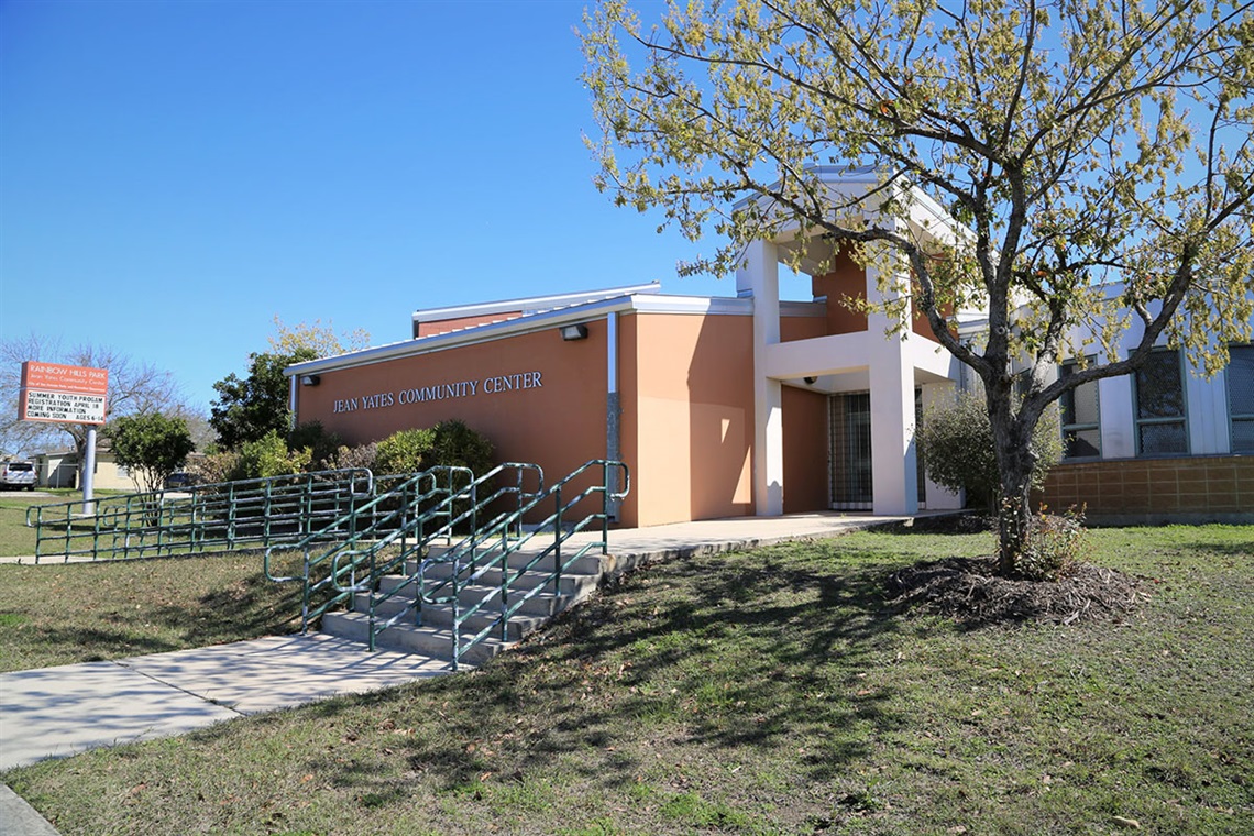 Front view of Yates Community Center