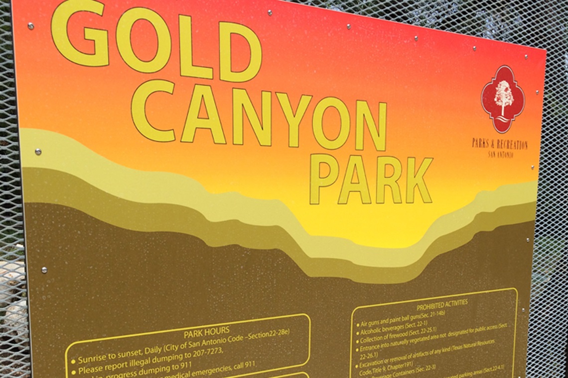 Gold Canyon Park sign