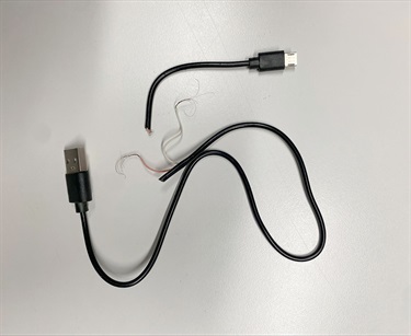 Broken or spliced cords that are used to charge and wired other devices.