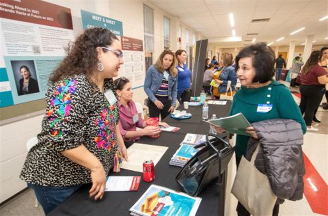 table set up at an outreach event