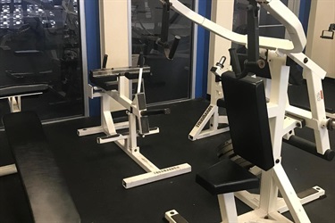 Black and white fitness equipment